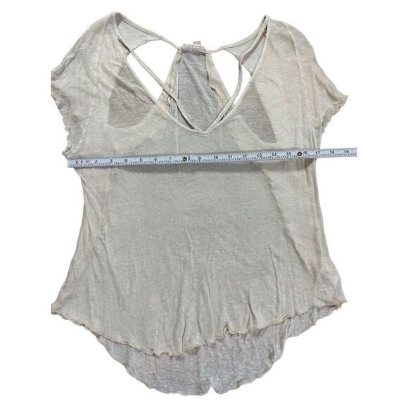 Silence + Noise sheer lightweight ivory shimmer top large - Picture 3 of 7